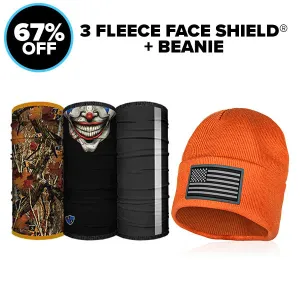 3 Fleece Face Shields®   Beanie