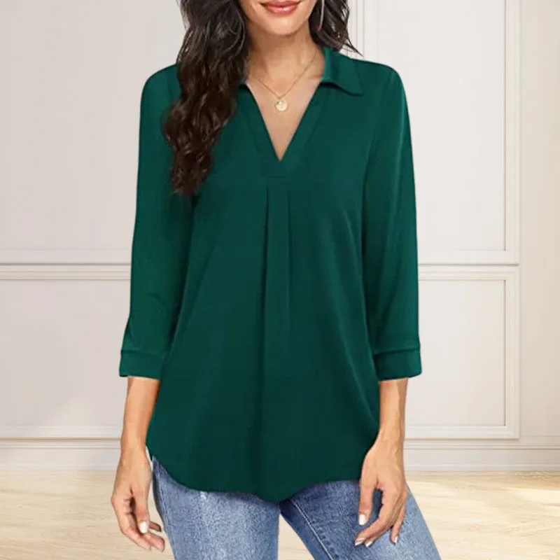 3/4 Sleeve Chiffon Shirt