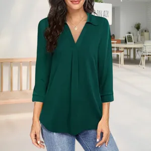 3/4 Sleeve Chiffon Shirt