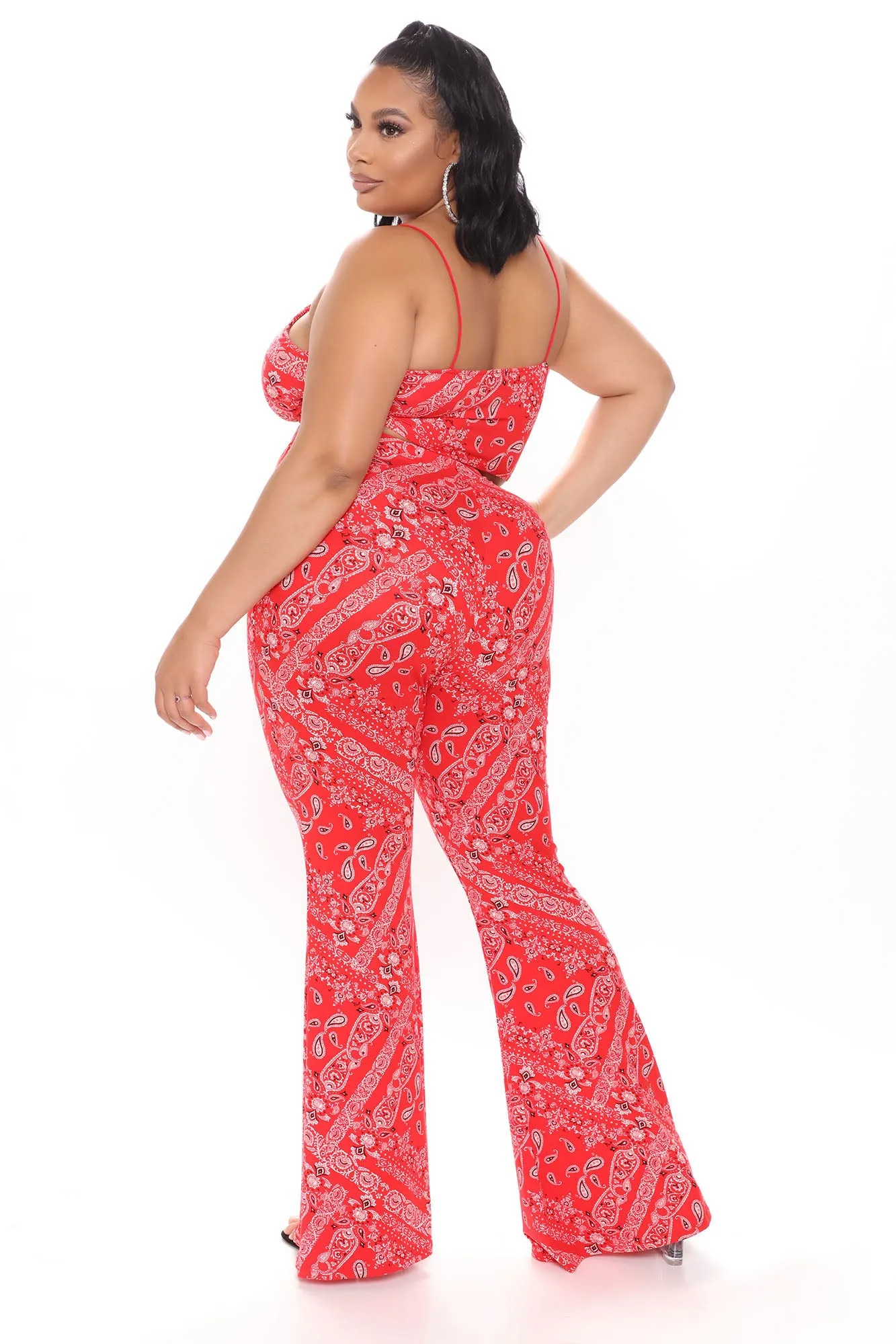 A Day In Cali Pant Set - Red