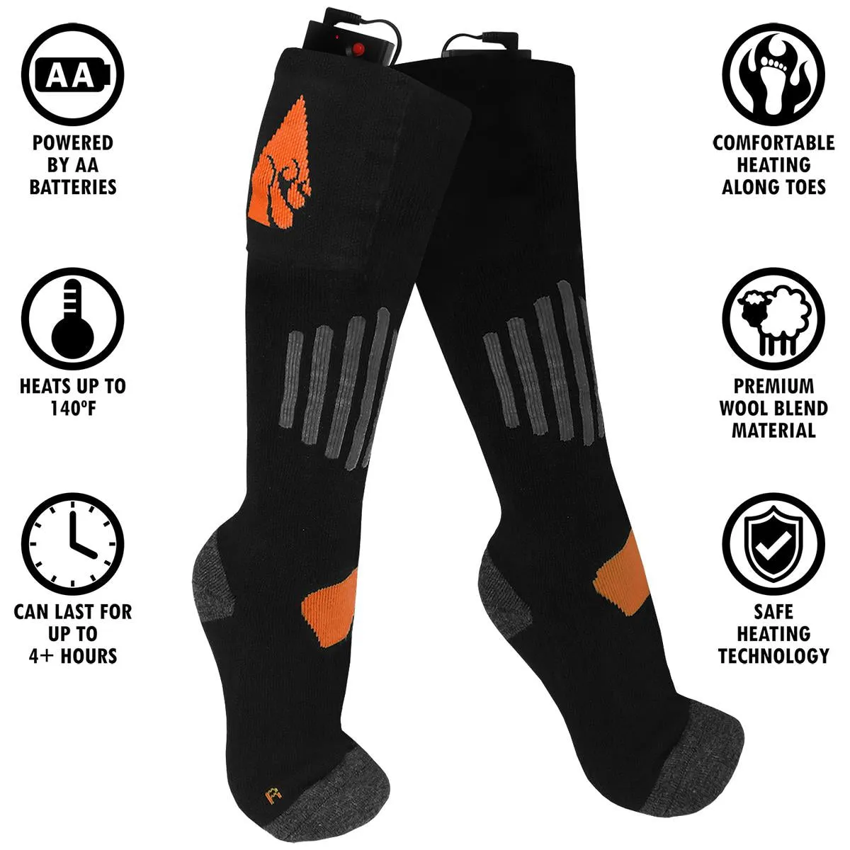 ActionHeat AA Wool Battery Heated Socks - Replacement Socks Only