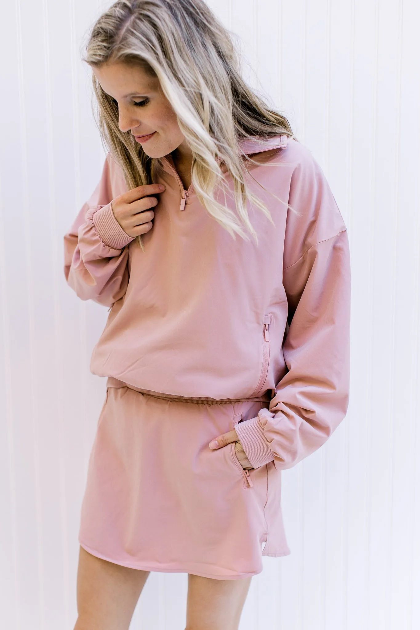 Athleisure Dusty Pink 1/4 Zip