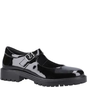 Black Aurora Patent Senior School Shoes