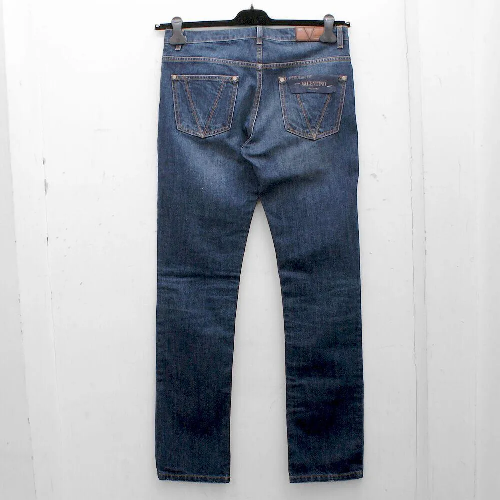 Blue Regular Fit Stonewash Jeans