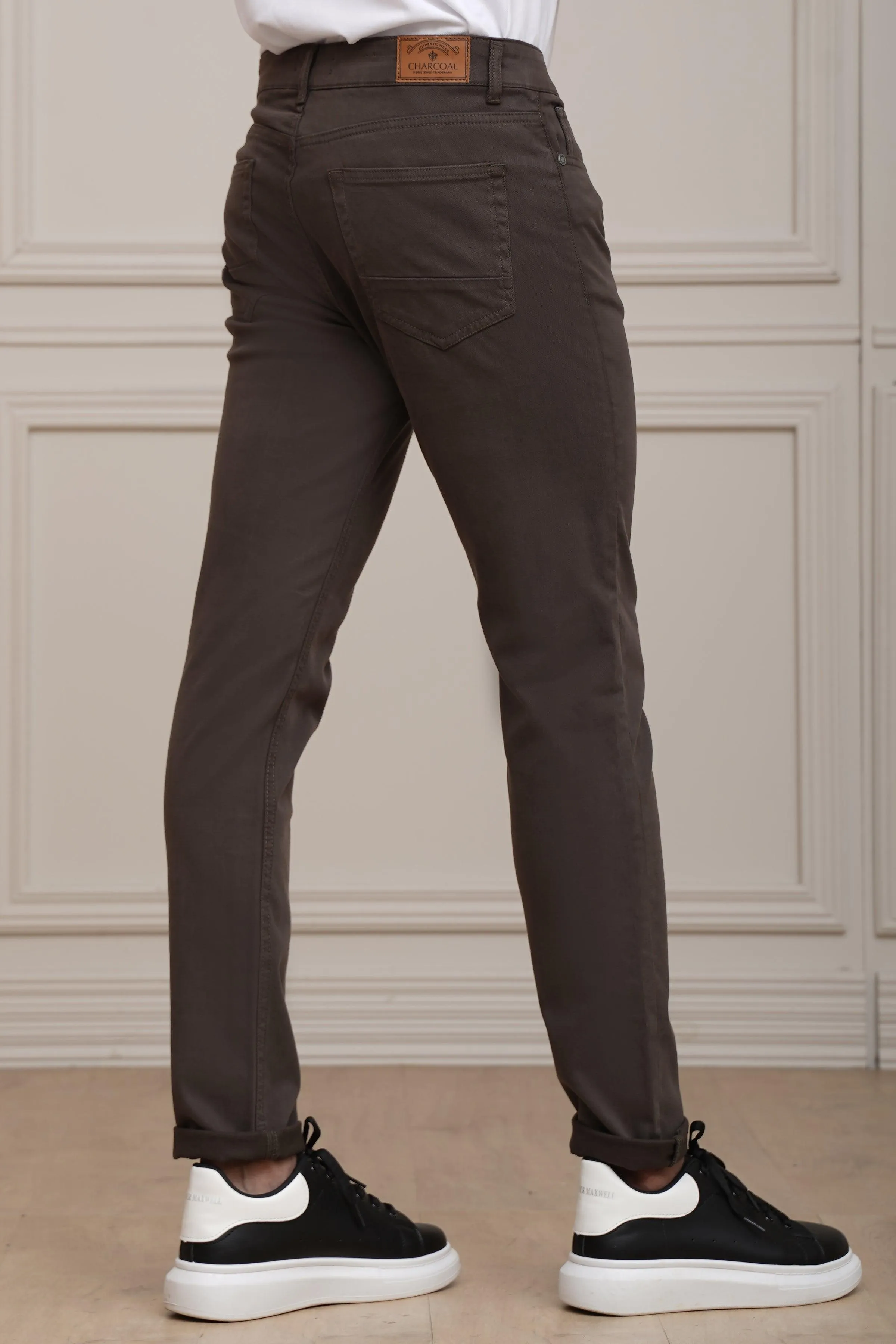 CASUAL PANT 5 POCKET FOREST BROWN