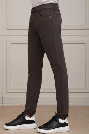 CASUAL PANT 5 POCKET FOREST BROWN