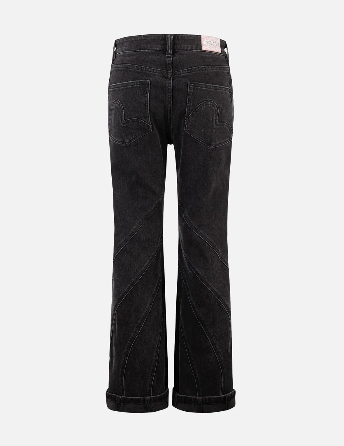 Cut-Line Fashion Fit Boot Cut Jeans