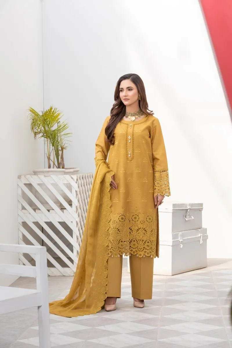 Differ Chikankari Lawn 3 Piece Suit DIF12