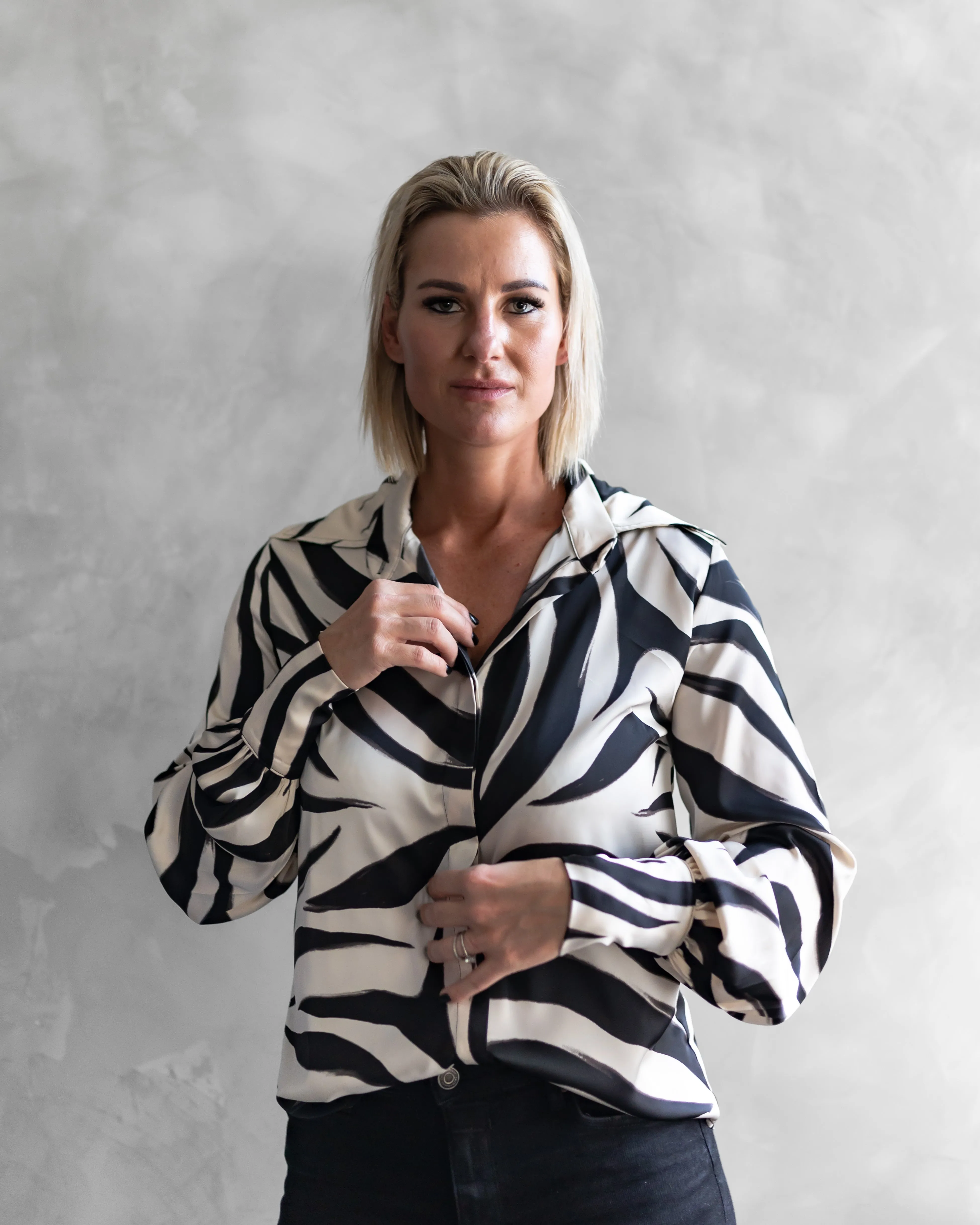 Elle Classic Shirt | Zebra Animal Print