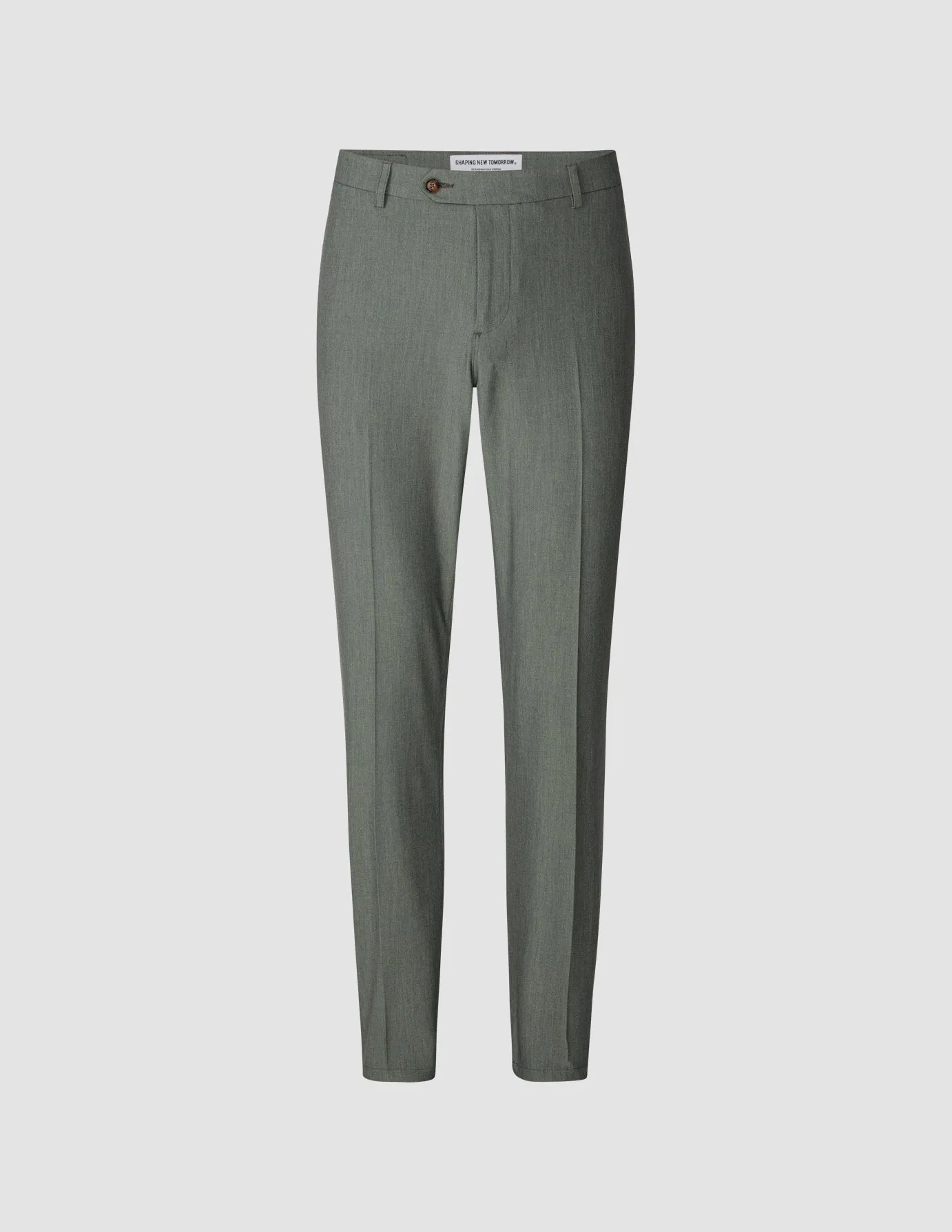 Essential Suit Pants Slim Green Melange