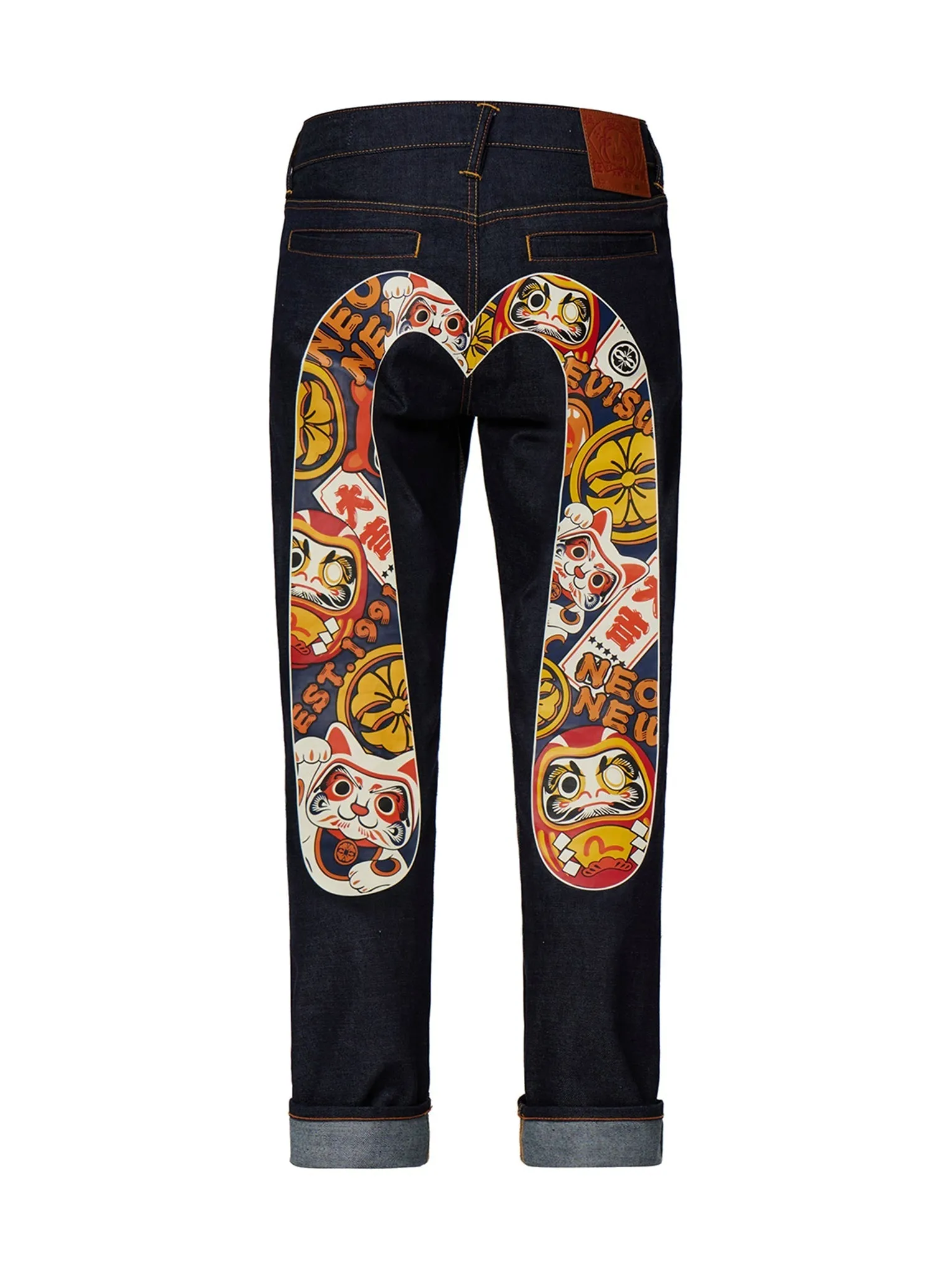 EVISU Squad Daicock Print Carrot-Fit Jeans #2017