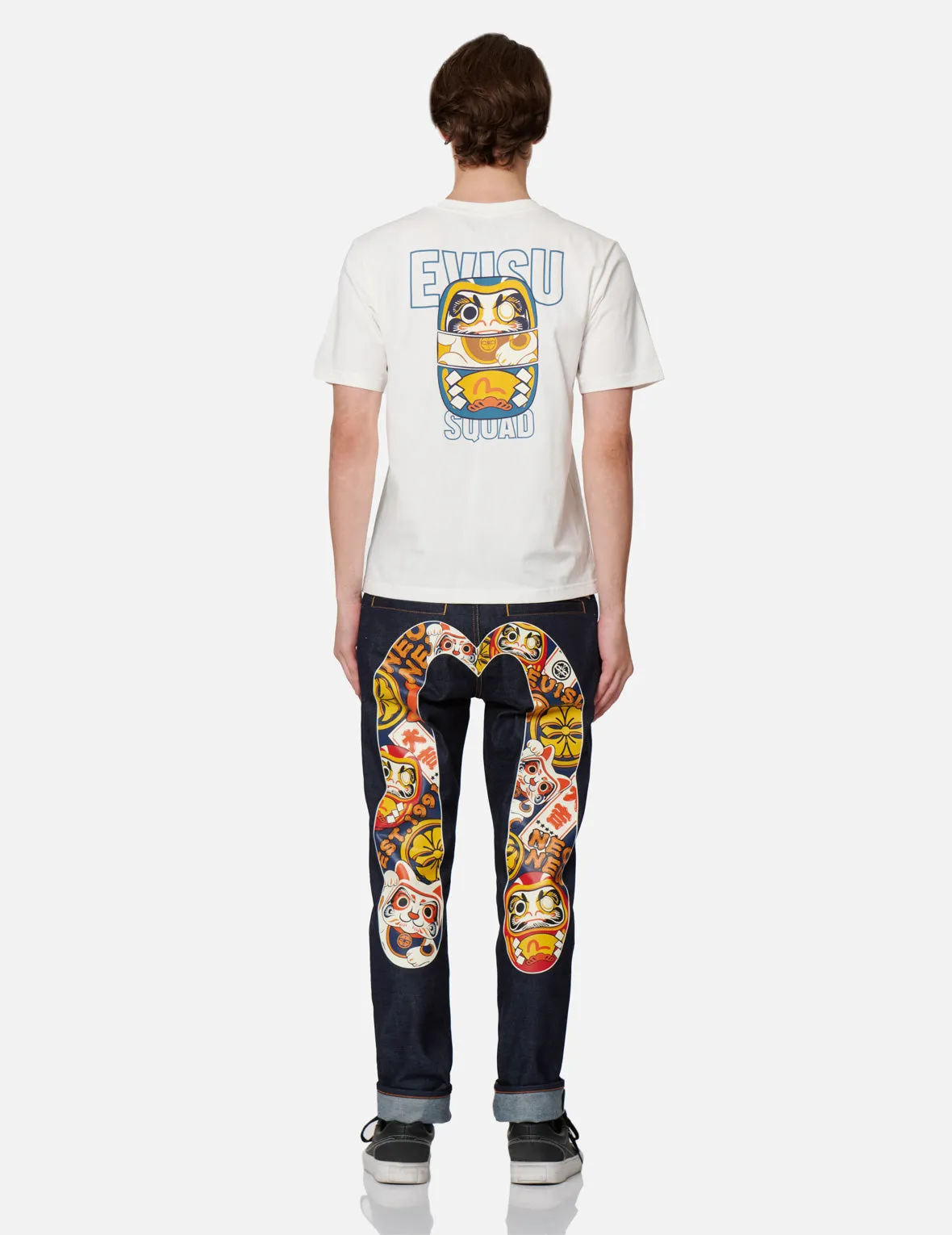 EVISU Squad Daicock Print Carrot-Fit Jeans #2017