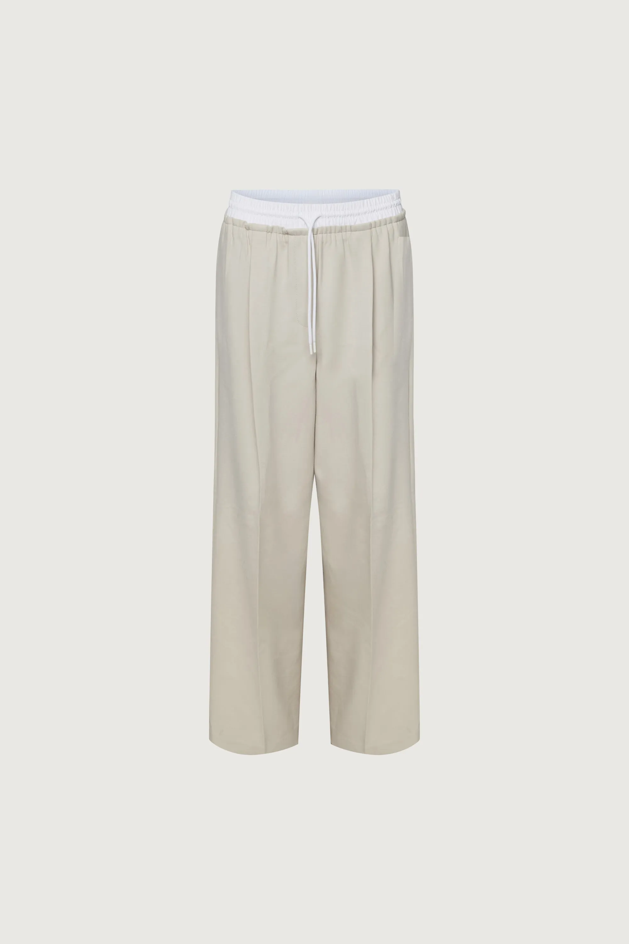 EXPOSED ELASTIC WAISTBAND DRESS PANT