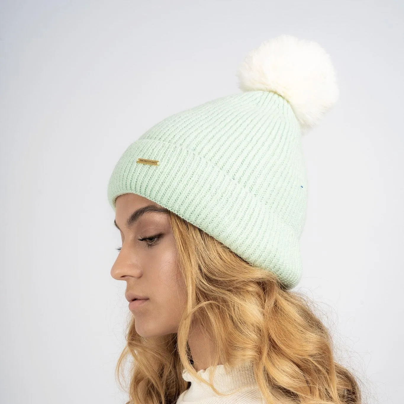 Fifi Fleece Lined Beanie - Mint Cream