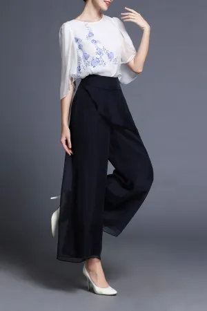 Gabby Wide-legged Chiffon Pants  - Summer, Best Selling