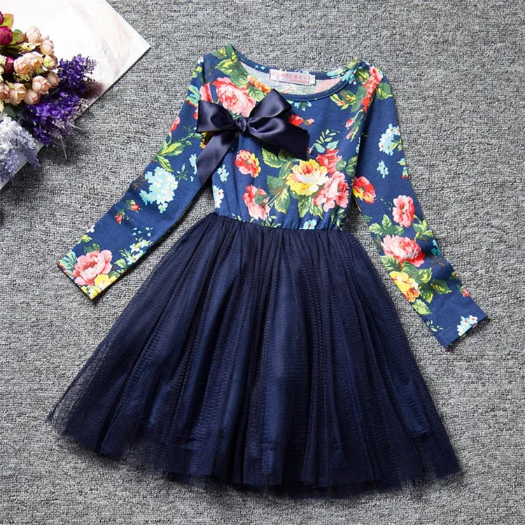 Gorgeous Girls Flower Pattern Dress