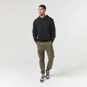 Hoodie & Cargo Pant Set | Black Khaki