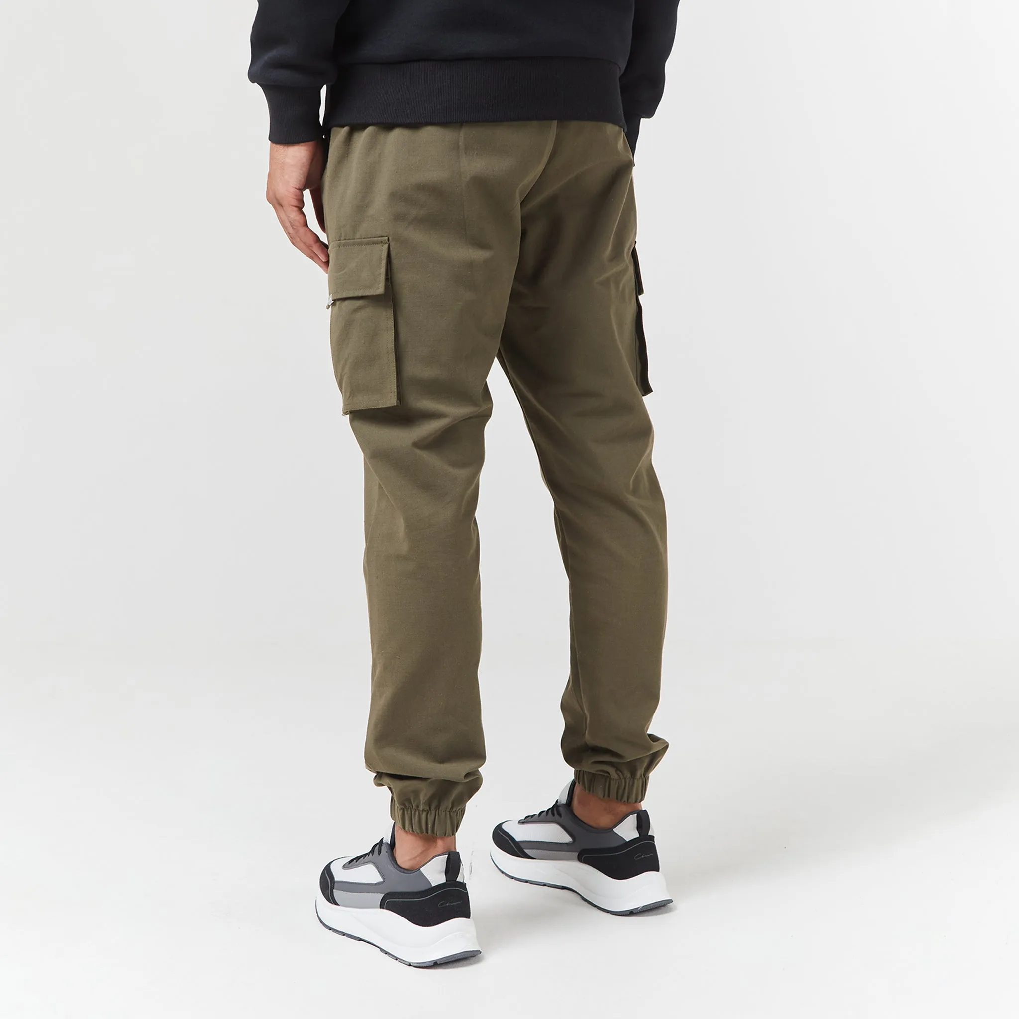 Hoodie & Cargo Pant Set | Black Khaki