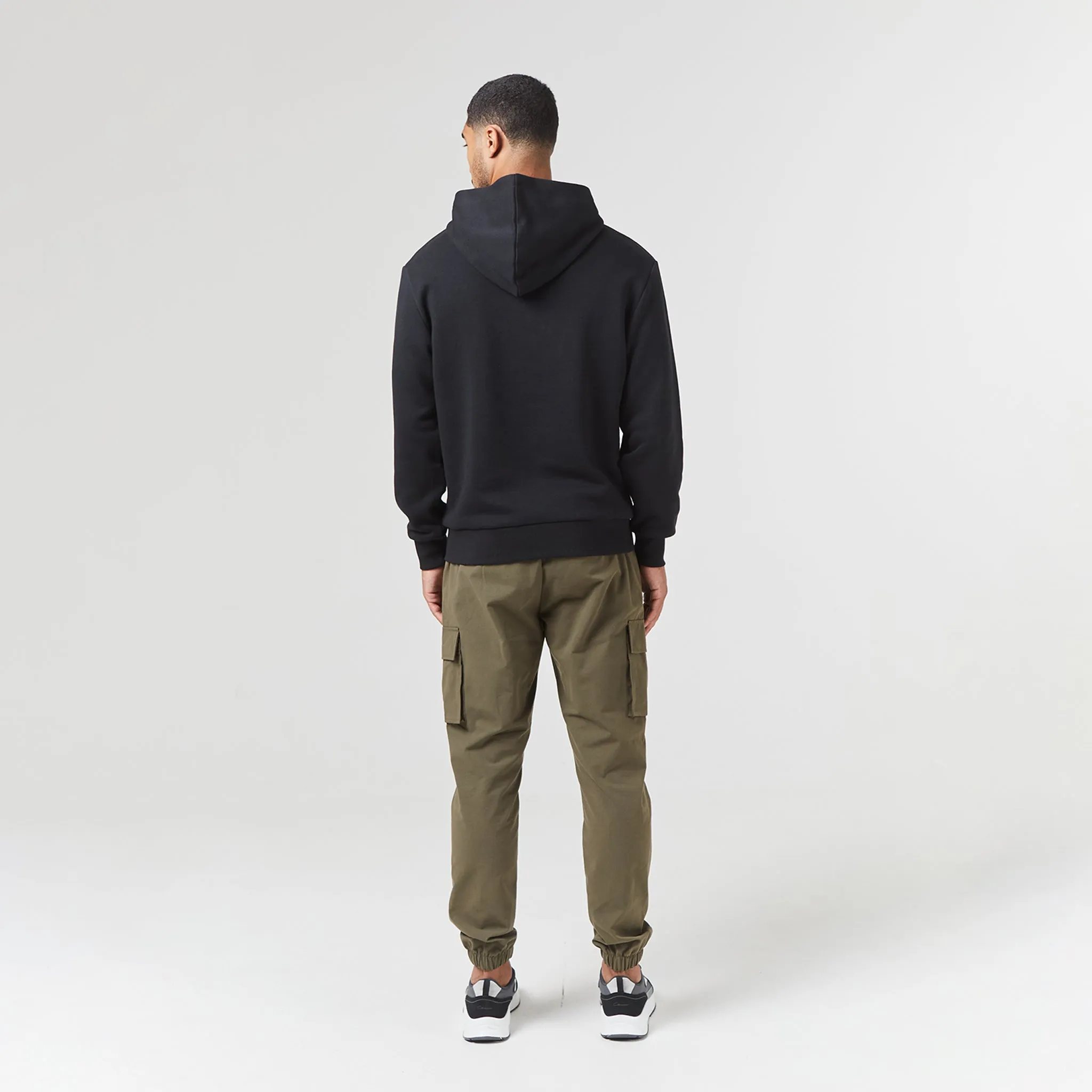 Hoodie & Cargo Pant Set | Black Khaki