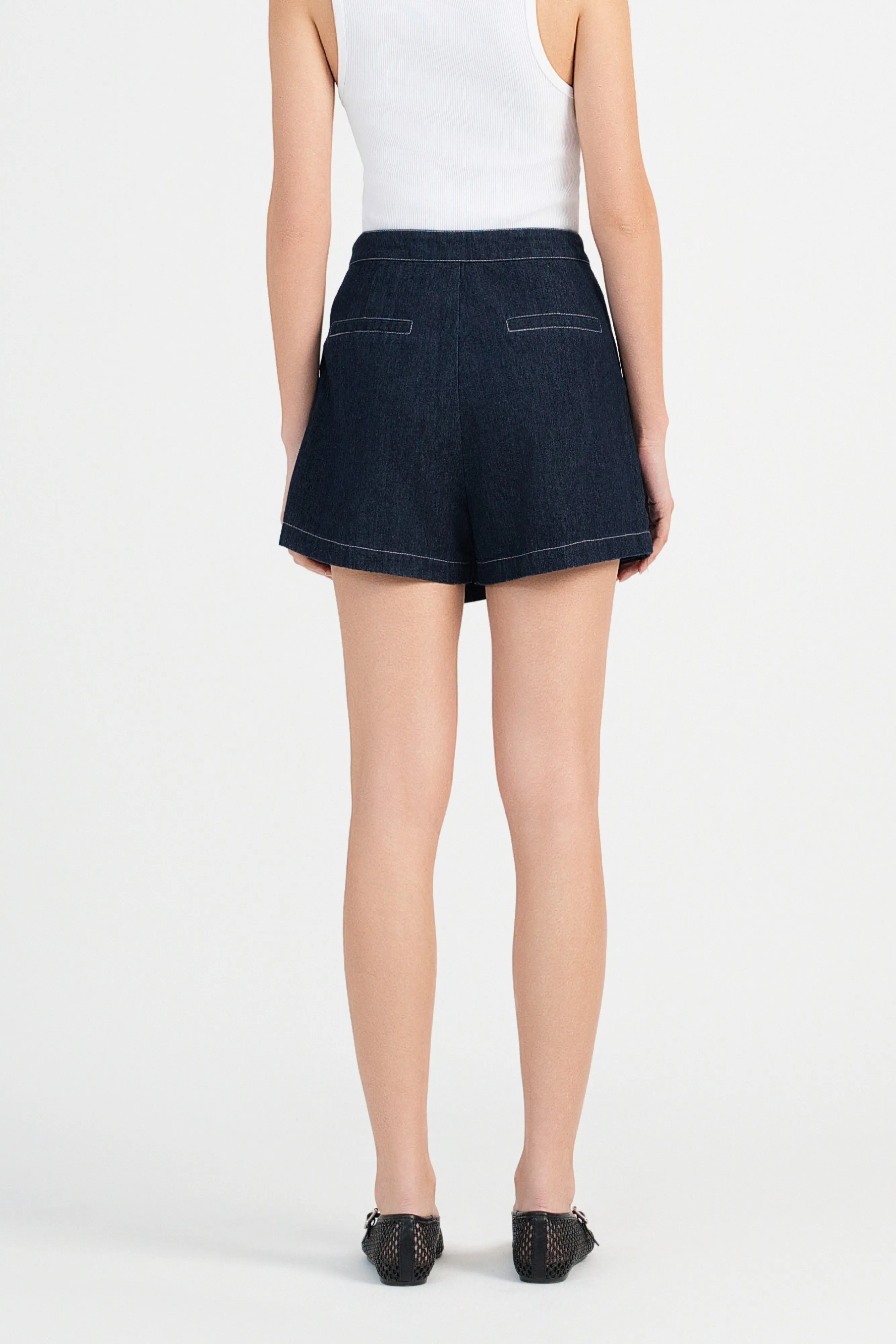 Jett Overlay Denim Skorts