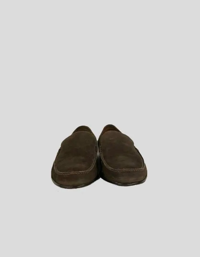 John Varvatos Men's Brown Suede Slip-On Shoes - 10 US