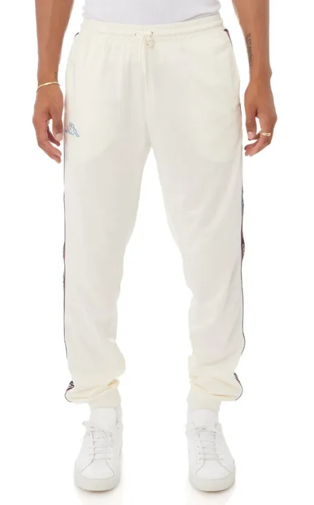 Kappa LOGO TAPE ALIC 2 TRACKPANTS White Cream-Black-Blue Turkis-White 311B6YW-A3H