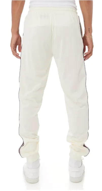 Kappa LOGO TAPE ALIC 2 TRACKPANTS White Cream-Black-Blue Turkis-White 311B6YW-A3H