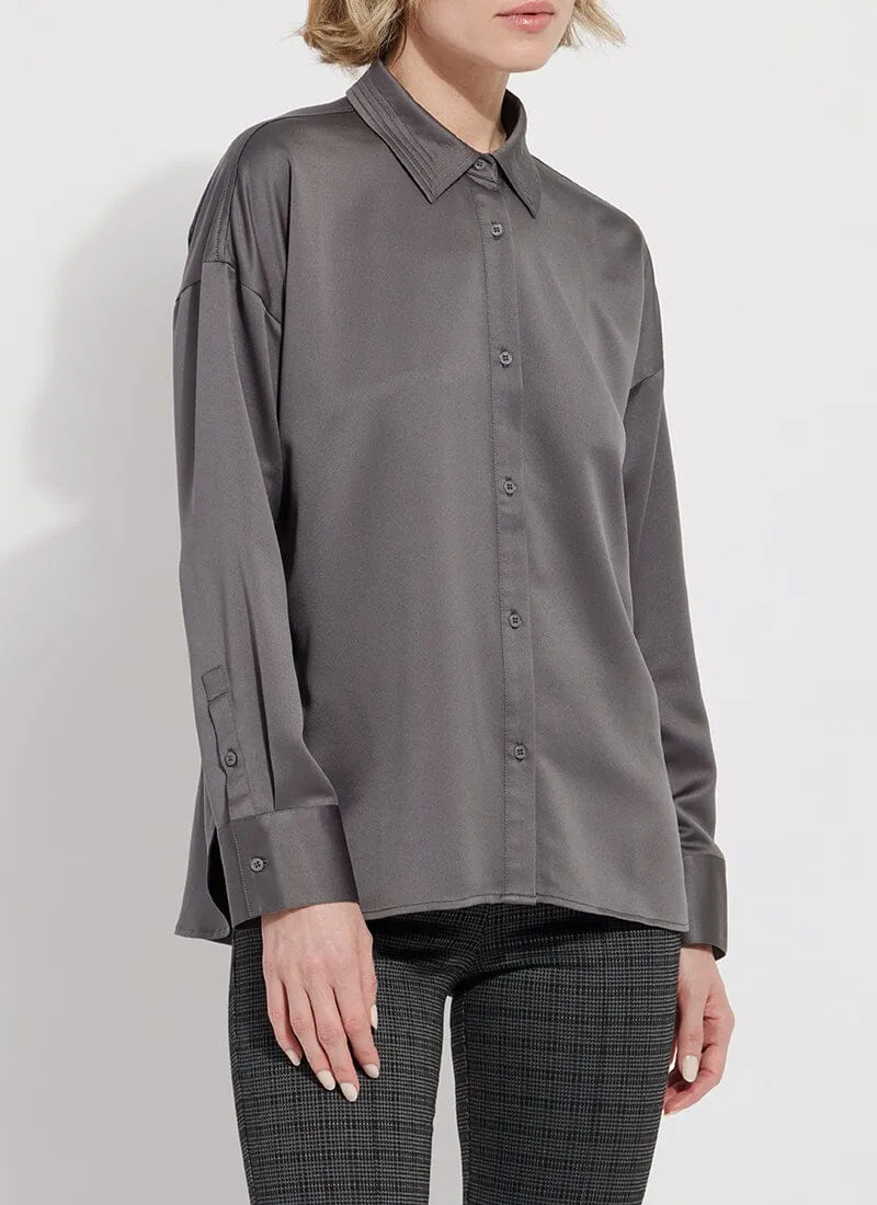 Kristin Stitched Satin Shirt