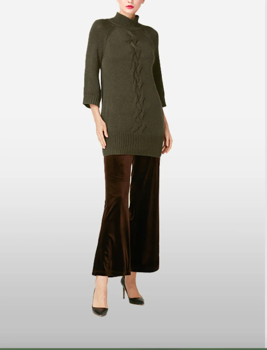 Lidia Wide Legged Stretchy Velvet Pants