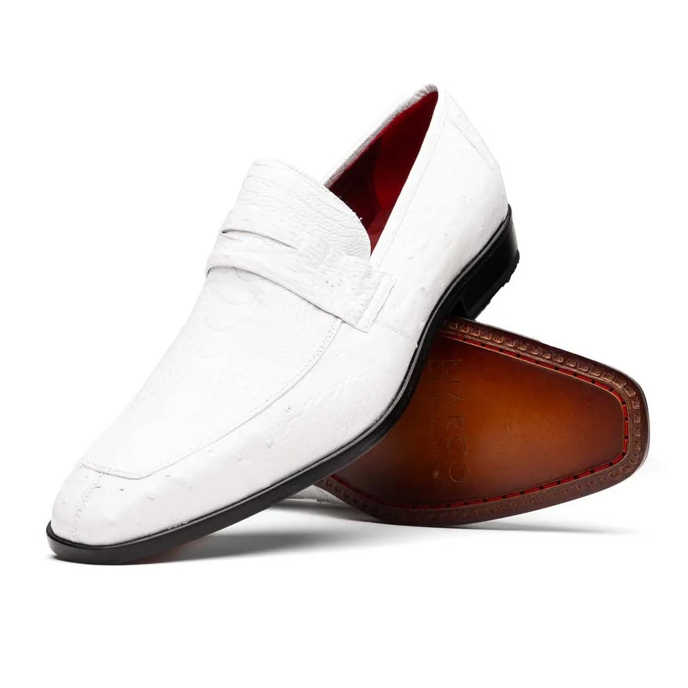 Marco Di Milano Fangio White Exotic Penny Loafer