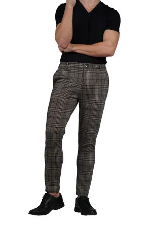 Men's Slim Fit Plaid Pants