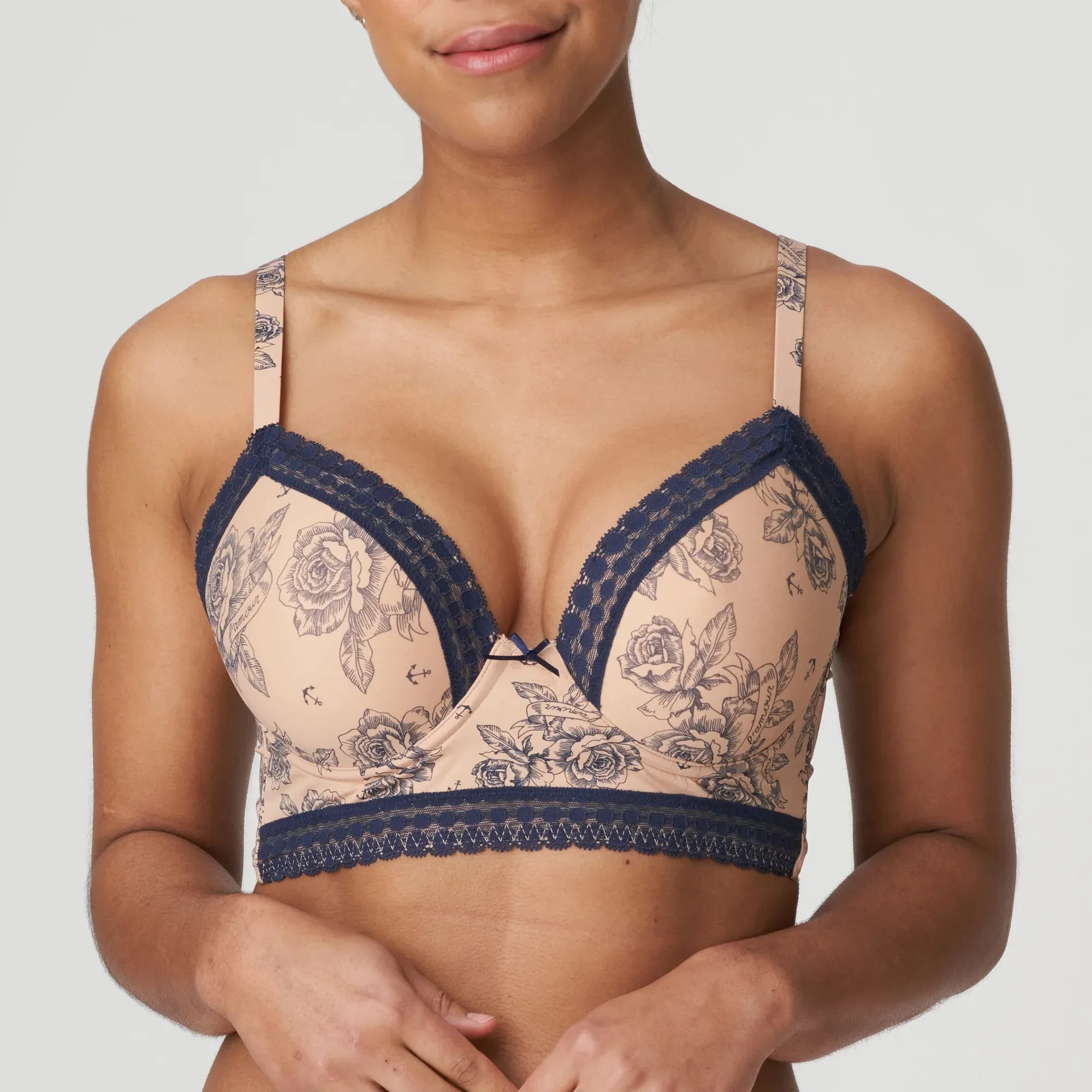 Prima Donna Twist Padded Plunge Bra-Matama-Light Tan