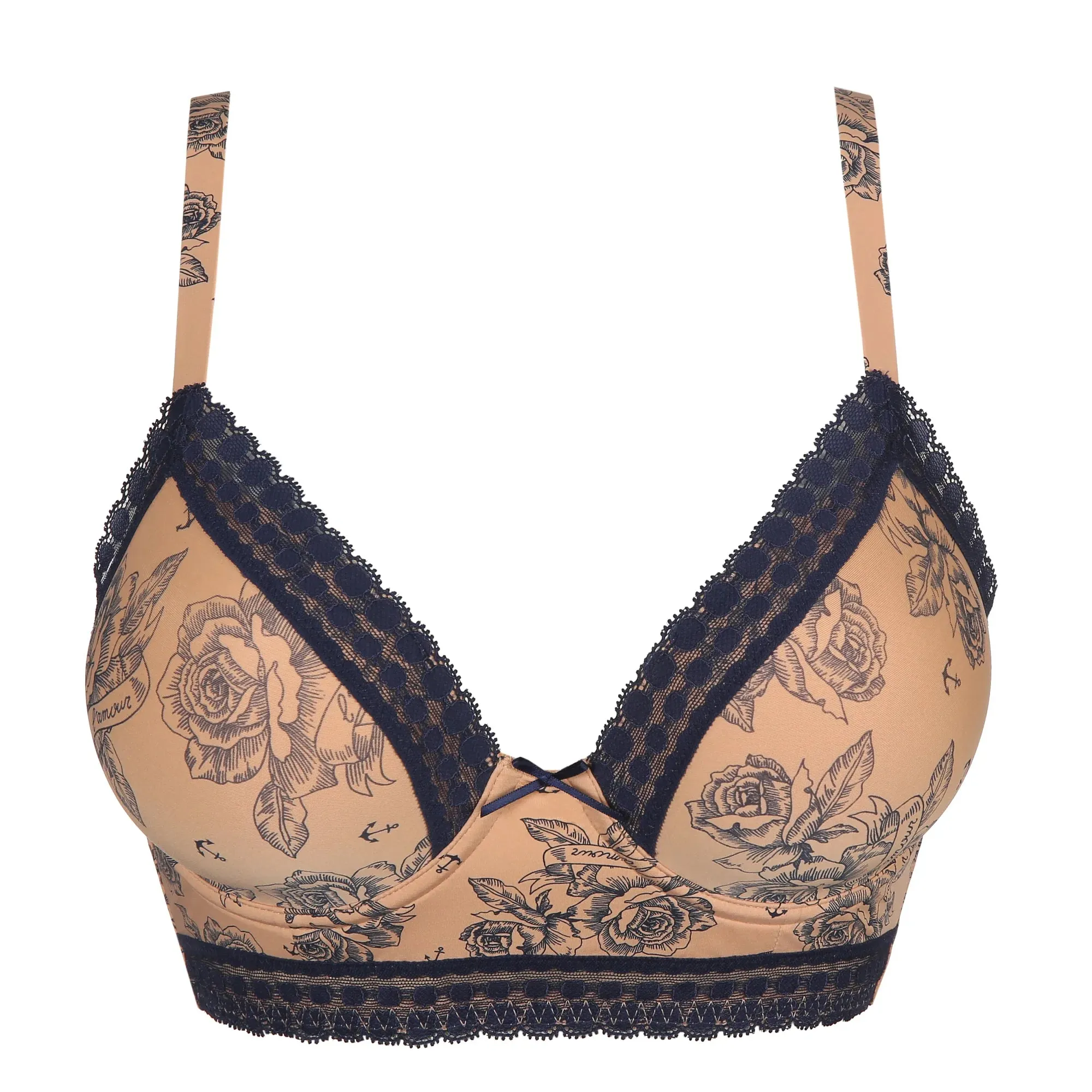 Prima Donna Twist Padded Plunge Bra-Matama-Light Tan