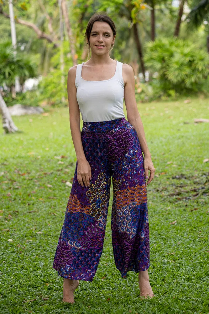 Purple Ripple Palazzo Pants