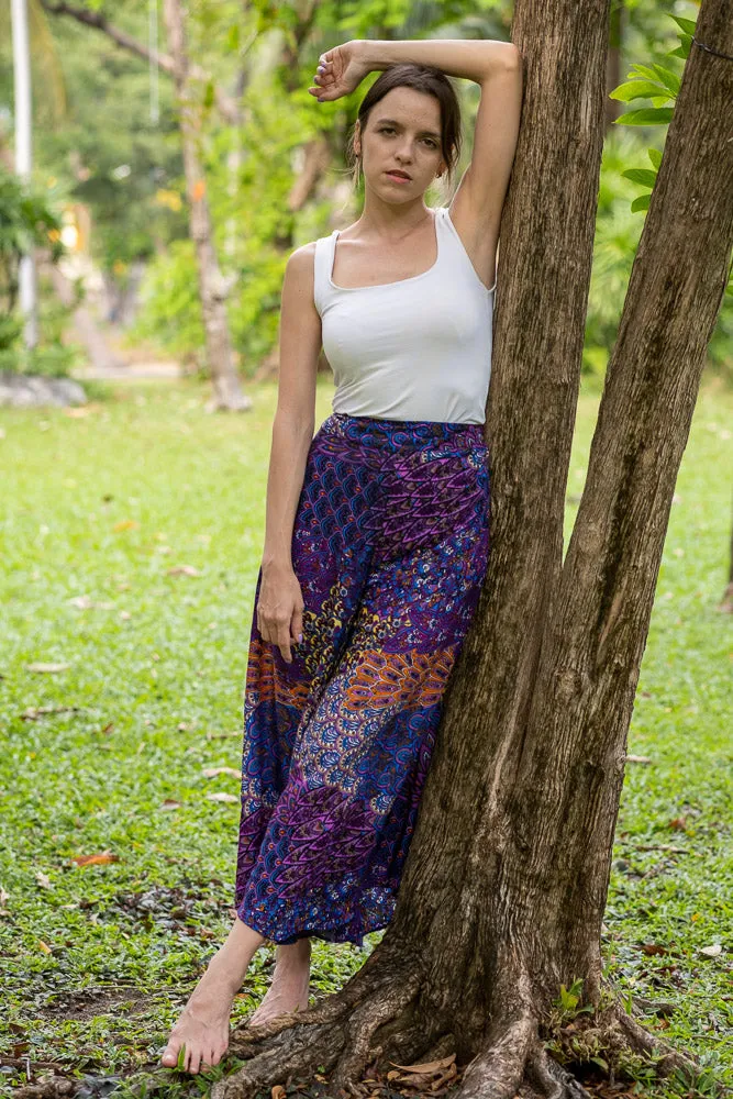 Purple Ripple Palazzo Pants