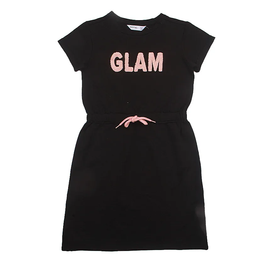 REDTAG Black Casual Dress for Girls