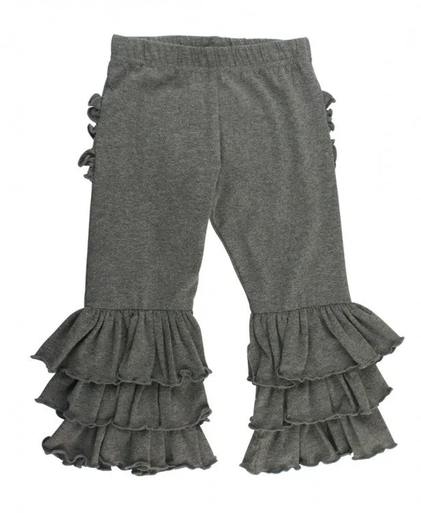 Ruffle Butts-Gray Ruffle Pants