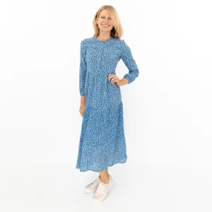 Seasalt Blue Leaves Charbon Midi Dress