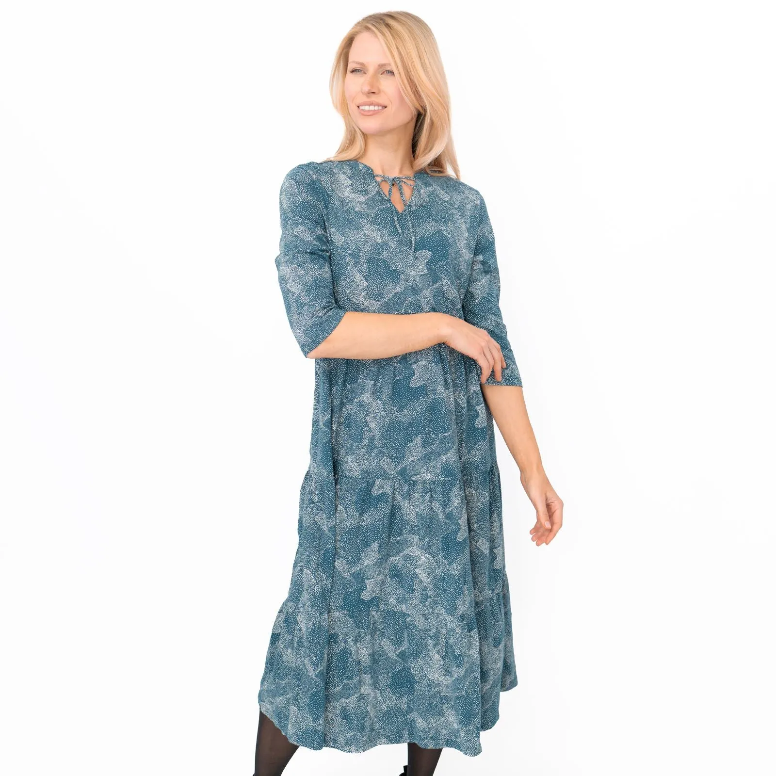 Seasalt Teal Green Sky View Midi Dress