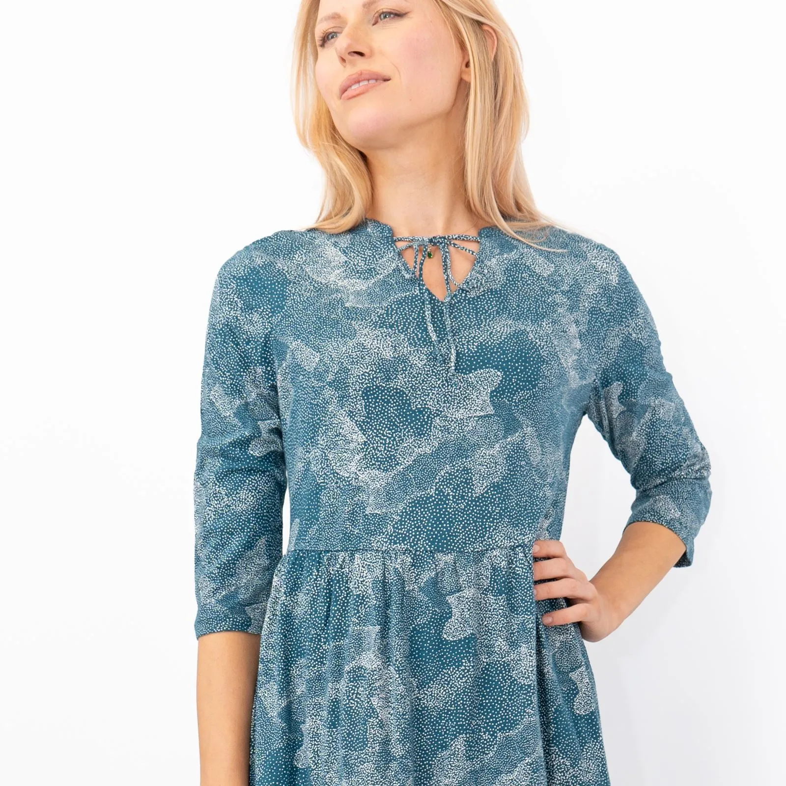 Seasalt Teal Green Sky View Midi Dress