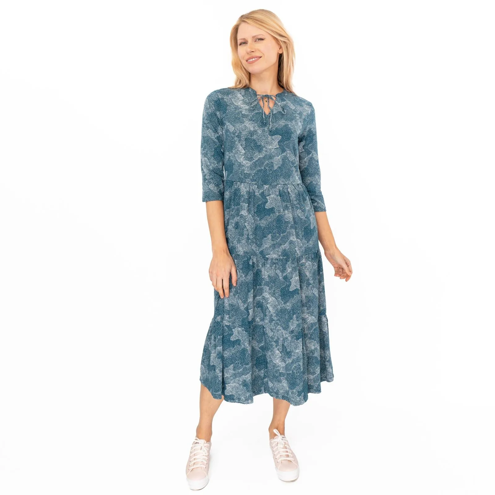 Seasalt Teal Green Sky View Midi Dress