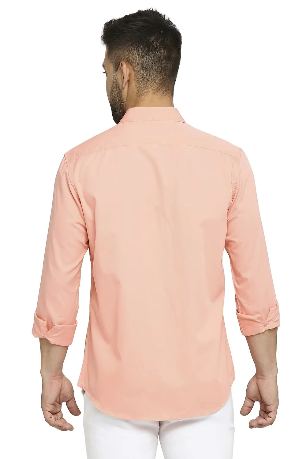 Slim Fit Cotton Polyester Cavalary Twill Shirt