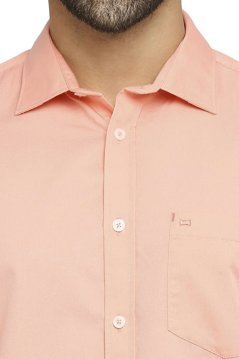 Slim Fit Cotton Polyester Cavalary Twill Shirt