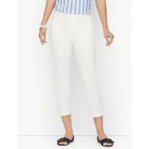 TALBOTS CHATHAM CROP PANTS - WHITE