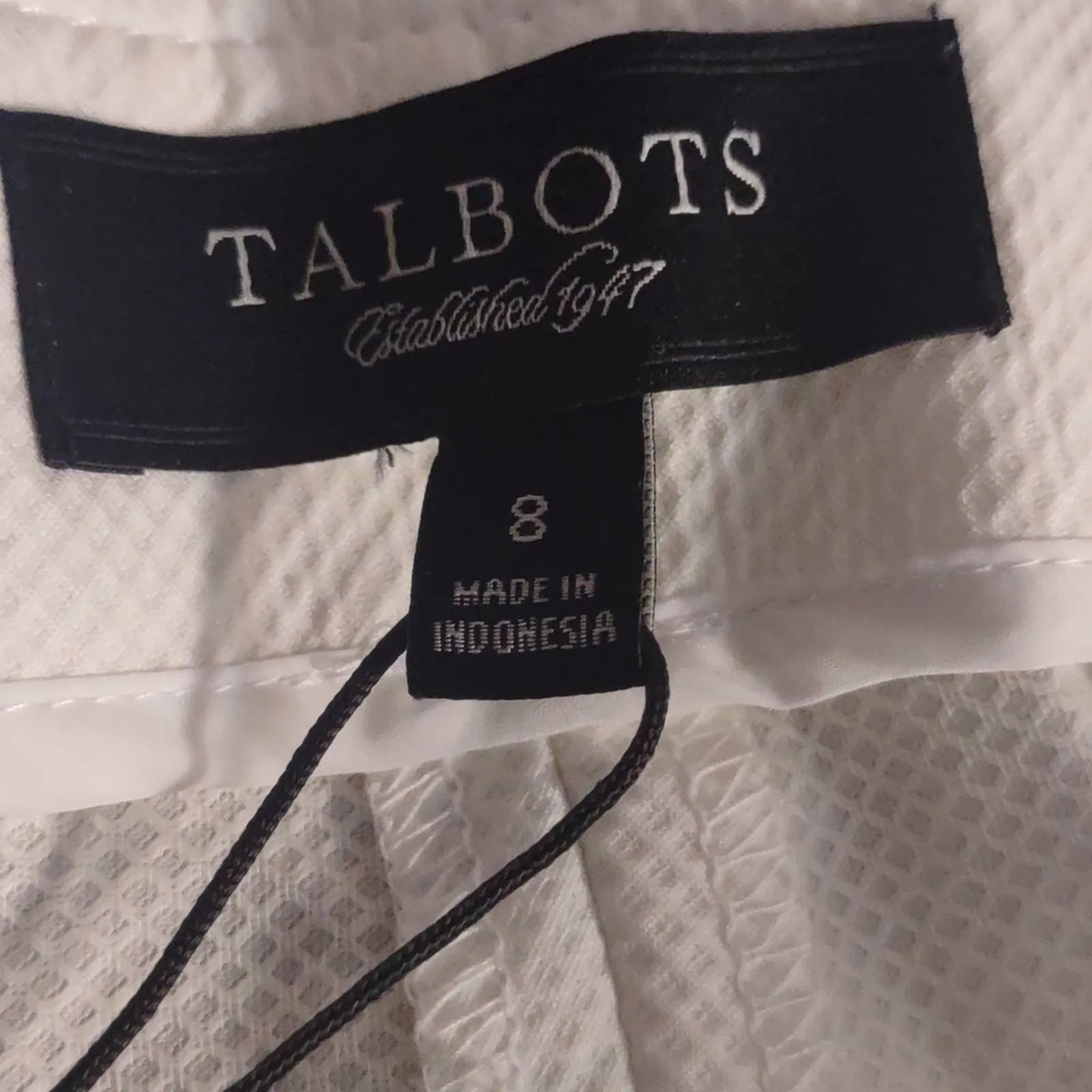 TALBOTS CHATHAM CROP PANTS - WHITE