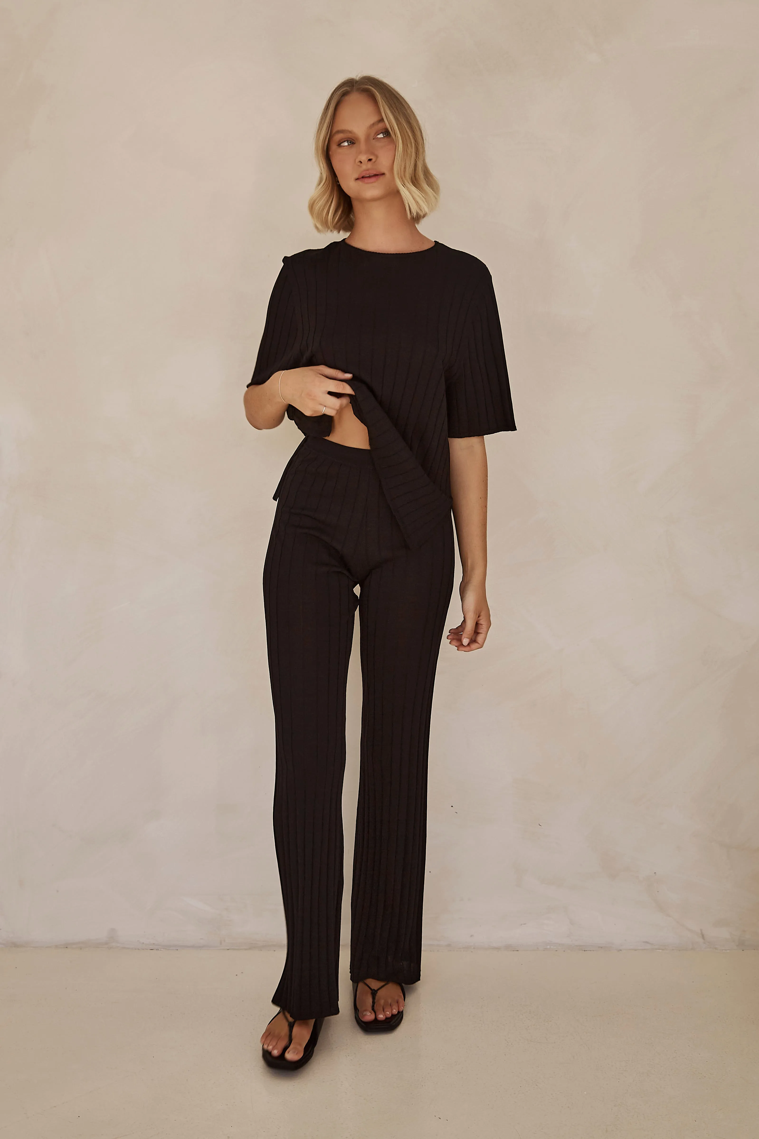 Venice Knit Pant (Black)