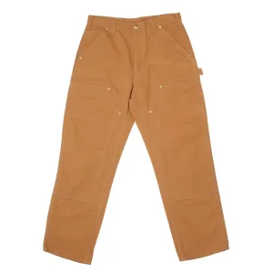 VINTAGE CARHARTT CARPENTER DOUBLE KNEE SANDSTONE PANTS 1990S 32X30 DEADSTOCK