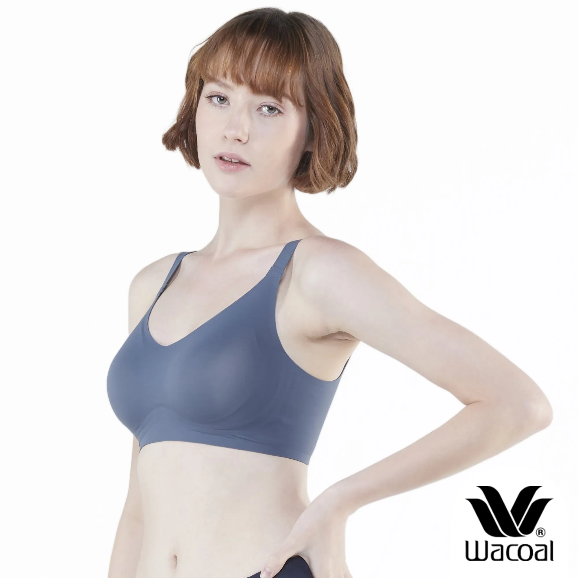 Wacoal Smart Size Go Girls Jelly Bra บราไร้โครงวาโก้ แพ็ค 2 ชิ้น รุ่น WB3Y28/WB3228 สีน้ำเงิน (BU)