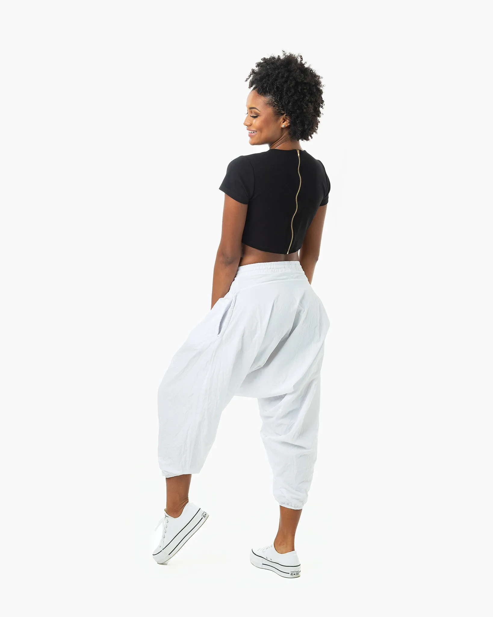 White Fall Savannah Harem Pants