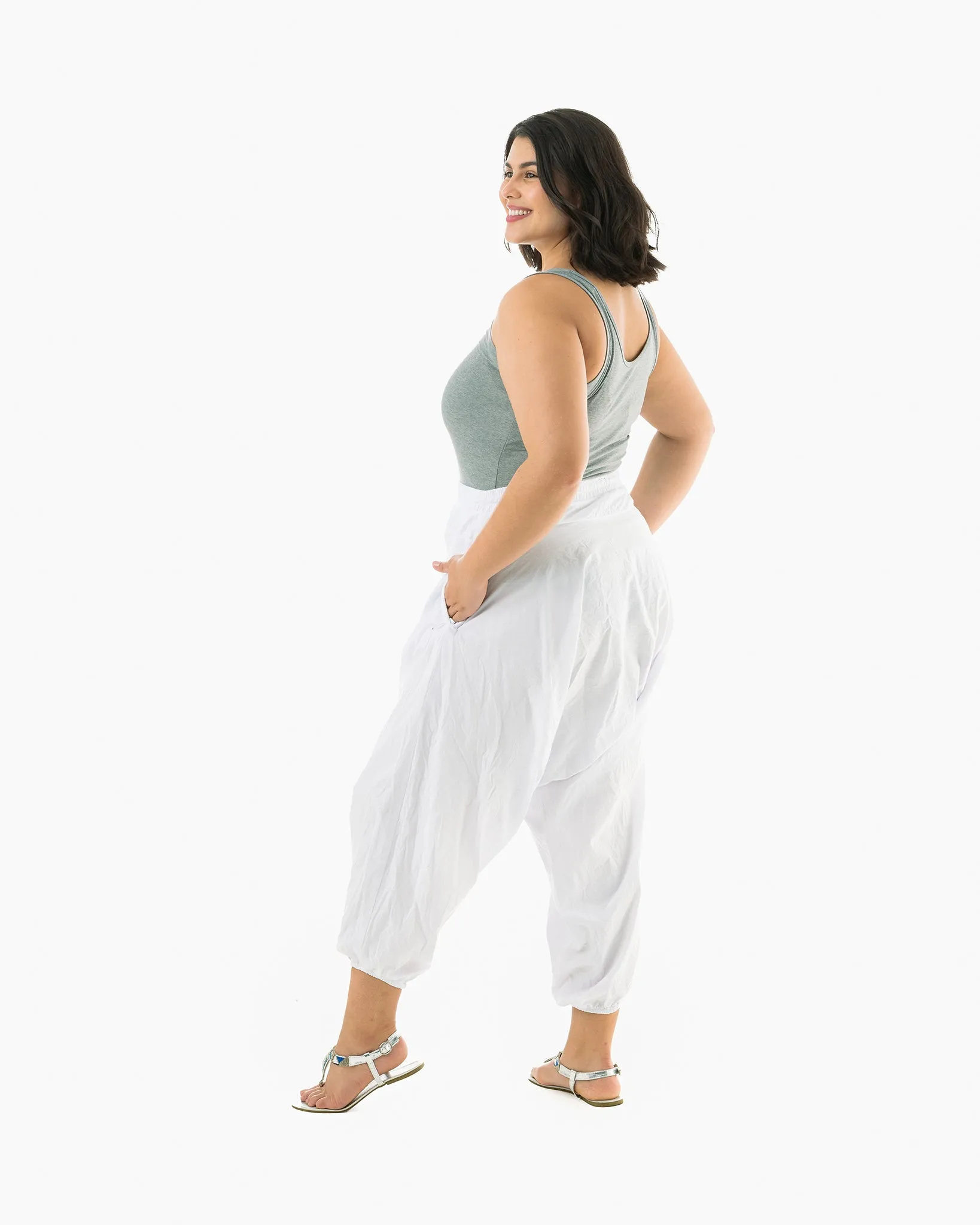 White Fall Savannah Harem Pants